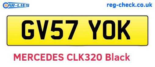 GV57YOK are the vehicle registration plates.