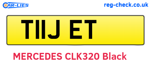 T11JET are the vehicle registration plates.