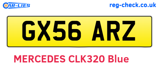 GX56ARZ are the vehicle registration plates.