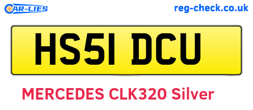 HS51DCU are the vehicle registration plates.