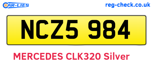 NCZ5984 are the vehicle registration plates.