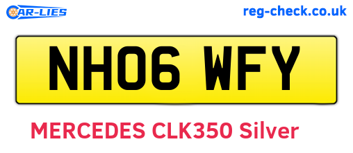 NH06WFY are the vehicle registration plates.