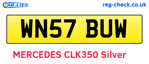 WN57BUW are the vehicle registration plates.