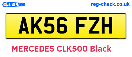 AK56FZH are the vehicle registration plates.