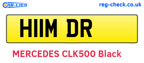 H11MDR are the vehicle registration plates.