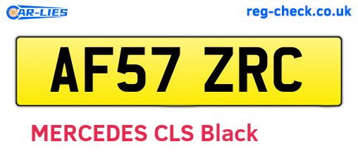 AF57ZRC are the vehicle registration plates.