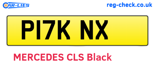 P17KNX are the vehicle registration plates.