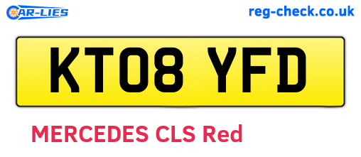 KT08YFD are the vehicle registration plates.