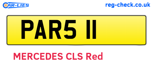 PAR511 are the vehicle registration plates.