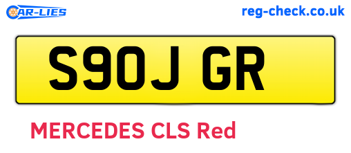 S90JGR are the vehicle registration plates.