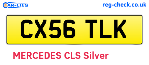 CX56TLK are the vehicle registration plates.