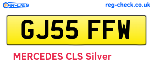 GJ55FFW are the vehicle registration plates.