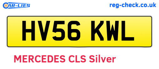 HV56KWL are the vehicle registration plates.