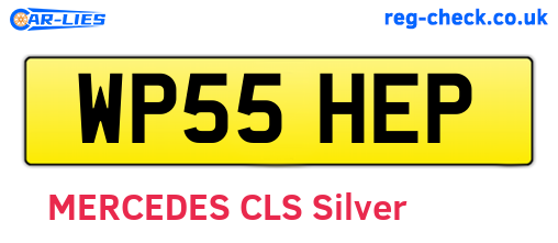 WP55HEP are the vehicle registration plates.