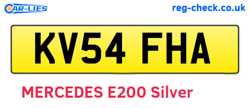 KV54FHA are the vehicle registration plates.