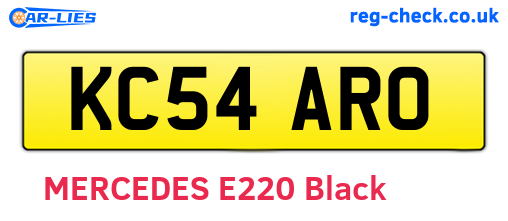 KC54ARO are the vehicle registration plates.
