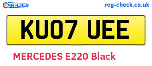 KU07UEE are the vehicle registration plates.
