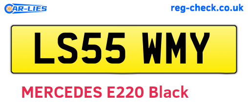 LS55WMY are the vehicle registration plates.