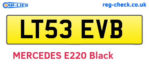 LT53EVB are the vehicle registration plates.