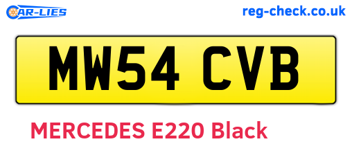 MW54CVB are the vehicle registration plates.