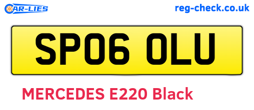 SP06OLU are the vehicle registration plates.
