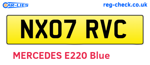 NX07RVC are the vehicle registration plates.