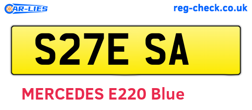 S27ESA are the vehicle registration plates.