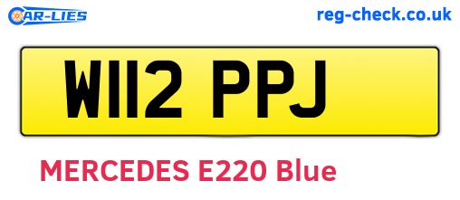 W112PPJ are the vehicle registration plates.