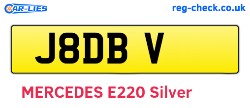 J8DBV are the vehicle registration plates.