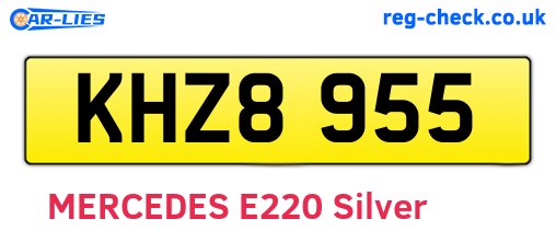 KHZ8955 are the vehicle registration plates.