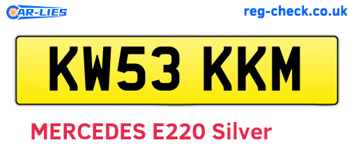 KW53KKM are the vehicle registration plates.