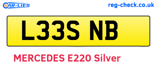 L33SNB are the vehicle registration plates.