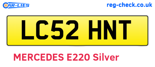LC52HNT are the vehicle registration plates.