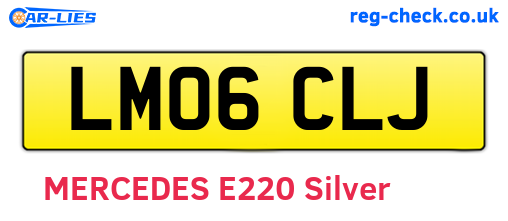 LM06CLJ are the vehicle registration plates.