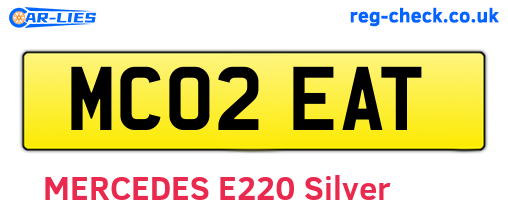 MC02EAT are the vehicle registration plates.