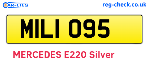 MIL1095 are the vehicle registration plates.