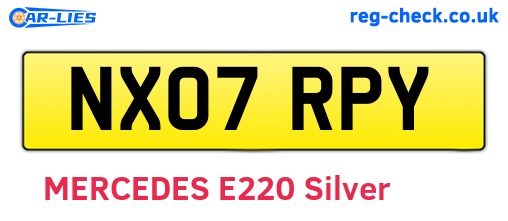 NX07RPY are the vehicle registration plates.
