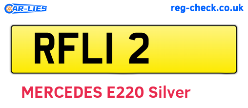 RFL12 are the vehicle registration plates.