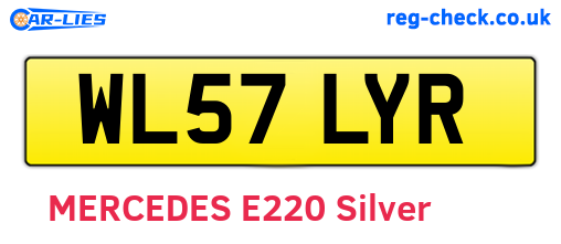 WL57LYR are the vehicle registration plates.