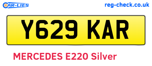 Y629KAR are the vehicle registration plates.