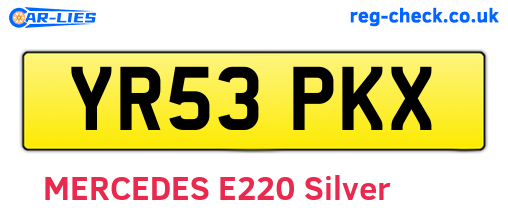 YR53PKX are the vehicle registration plates.