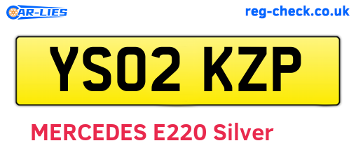 YS02KZP are the vehicle registration plates.