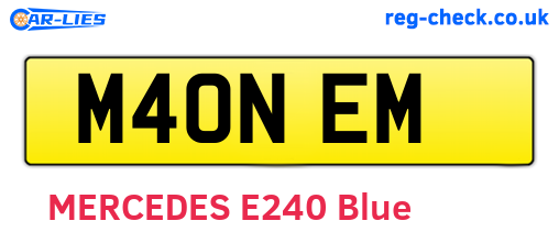 M40NEM are the vehicle registration plates.