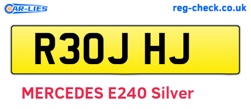 R30JHJ are the vehicle registration plates.