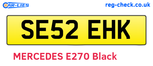 SE52EHK are the vehicle registration plates.