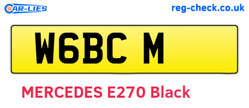 W6BCM are the vehicle registration plates.