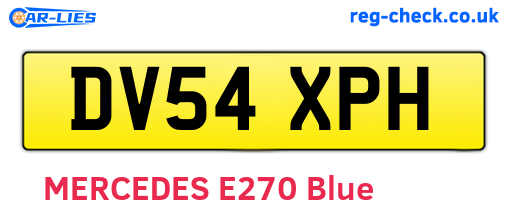 DV54XPH are the vehicle registration plates.