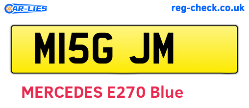 M15GJM are the vehicle registration plates.