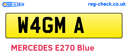 W4GMA are the vehicle registration plates.