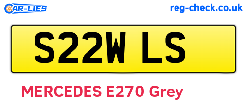S22WLS are the vehicle registration plates.